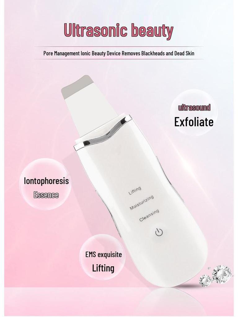 Ultrasonic Skin Scrubber: Blackhead Remover & Beauty Device for Lifting and Firming