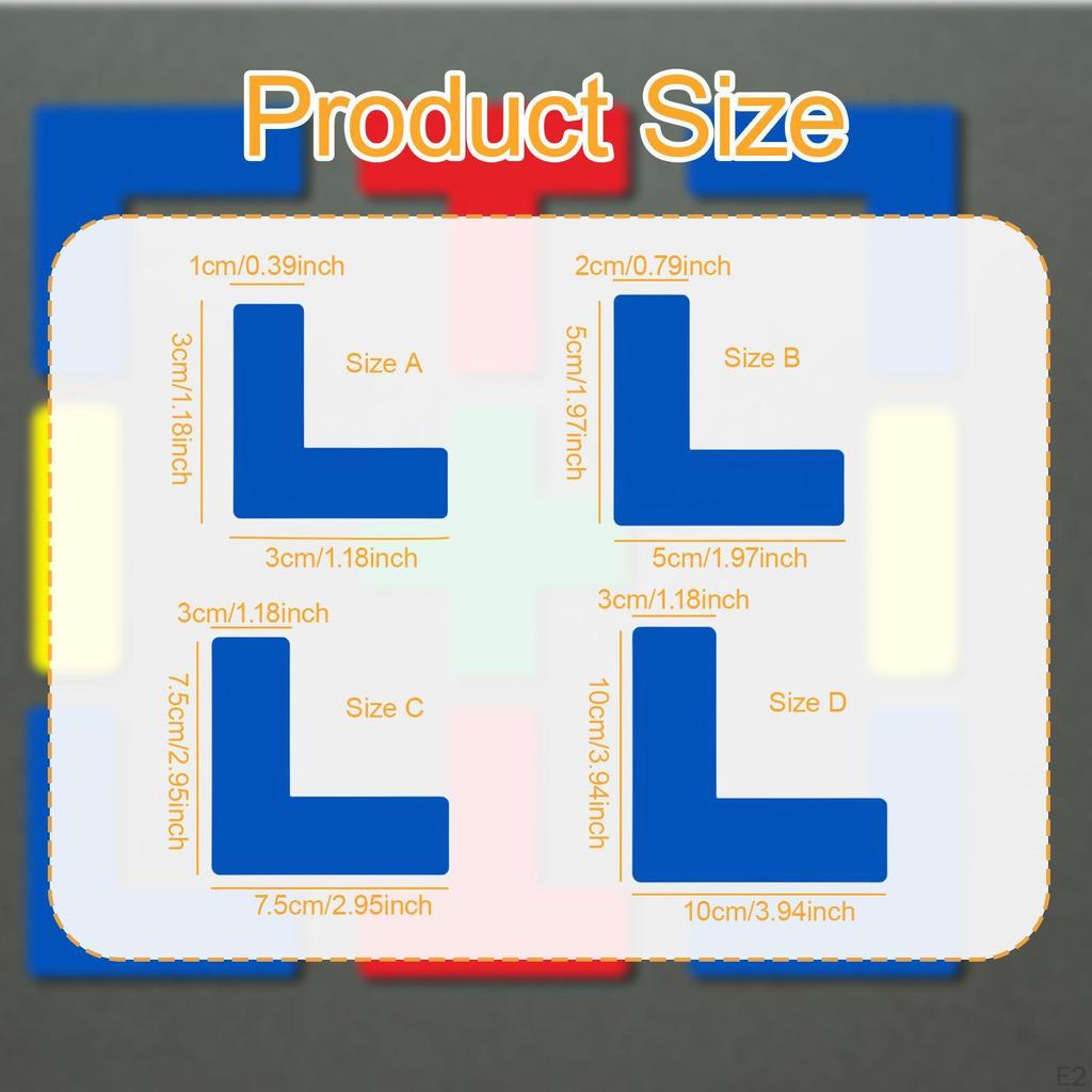 Bodenmarkierung , Verschleißfest, Ideal für Ecken von Schreibtischen und Bürowänden.