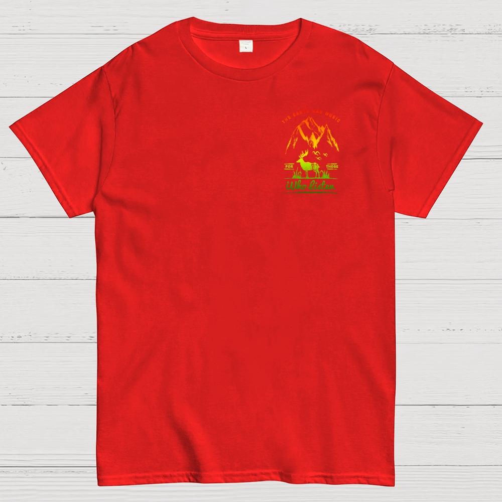 THE EARTH HAS MUSIC FOR THOSE WHO LISTEN Front And Back Printing 100% Cotton Summer Casual Cool Loose T-Shirt