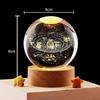 3D Crystal Ball Night Light Lamp Crystal Planet Laser Engraved Solar System Globe Astronomy Gift Birthday Glass Home Decoration