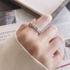 Adjustable Open Ring With Traditional Chinese Fu Character Design Vintage Retro Style Unisex Finger Men Women