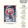 "Enchanted Floral Fantasy Cat Art Print"Blanket Flannel Throw Blanket for Sofa, Bed, Travel, Camping, Office, Couch, Chair, And Bed Gift for