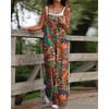 Women's Fashion Printed Camisole Pocket Wide Leg Jumpsuit