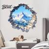 3D Scenery Wall Paper Snow Peak Sticker Landscape Decorative Decal Durable Modern Minimalist Room Decor PVC Waterproof Window Film for Living