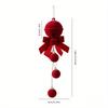 1Pc Christmas flocked bell window decorations for Christmas tree, Halloween and Christmas gifts