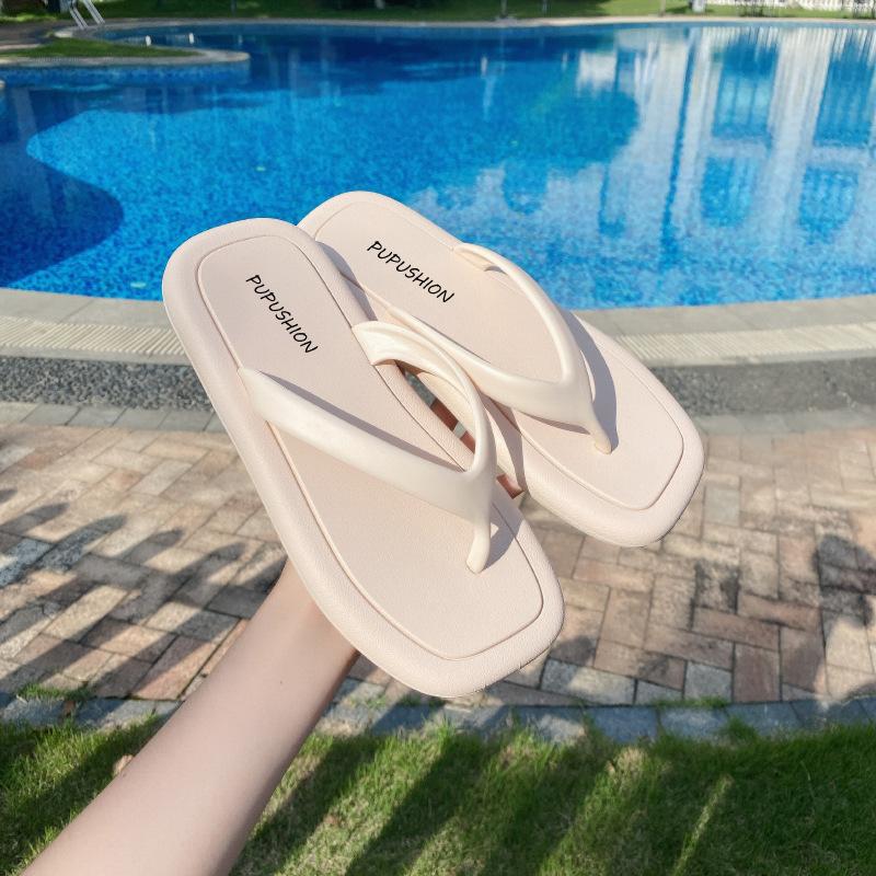 Fashion Thick Bottom Platform Sea Flip-Flop Thong Sandals Summer Shoes Soft Bathroom Slippers Pillow Slides Outdoor Indoor Shoes Women
