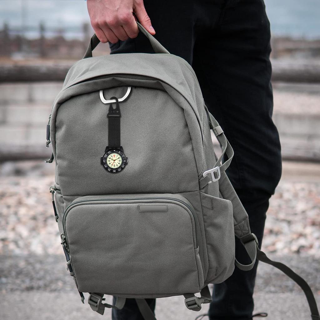 JEWELRYWE Nurse Watch Digital Display Watch Keychain Simple Bag Hiking Pocket Watch