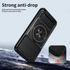 For Honor 500 5G Magnetic Case Ring Holder Foldable Kickstand TPU PC Phone Cover with Camera Lens Slider