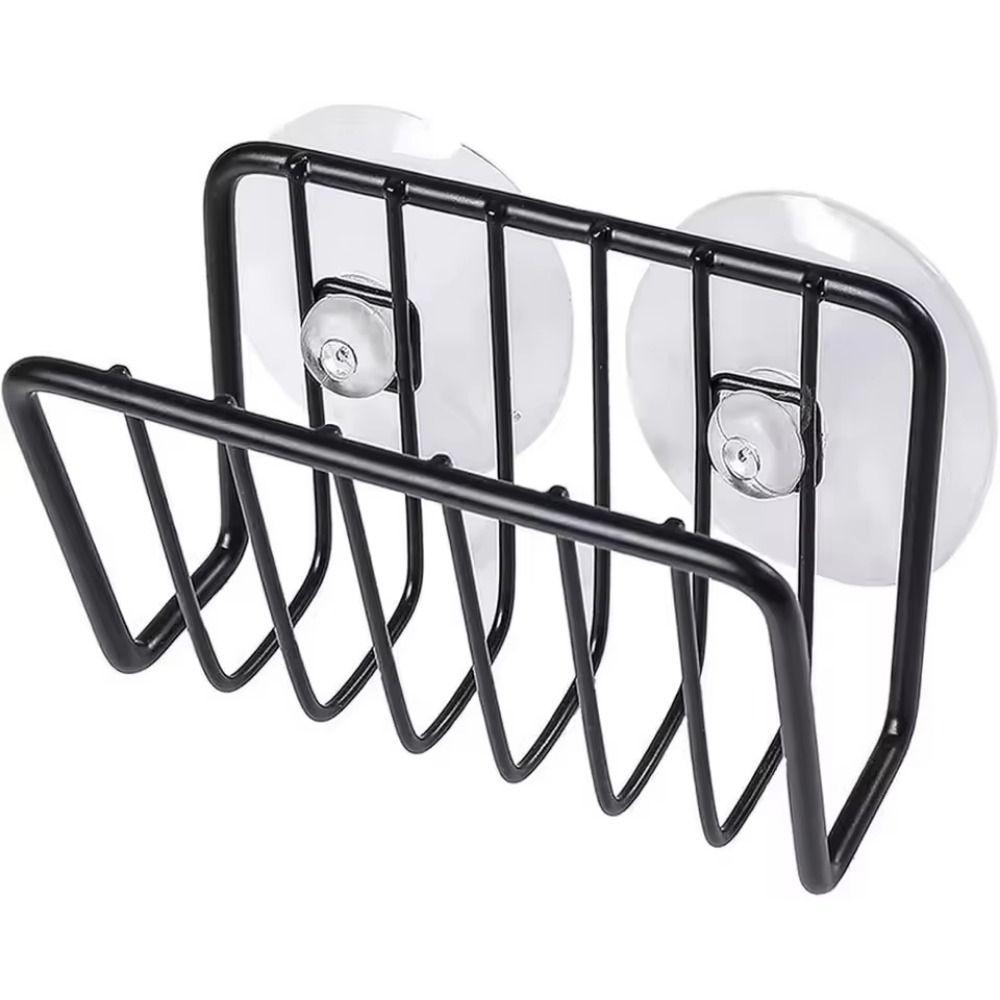 Wall-Mounted Sponge Holder Suction Cup Drain Storage Shelf Sink Shelving  Countertop Storage