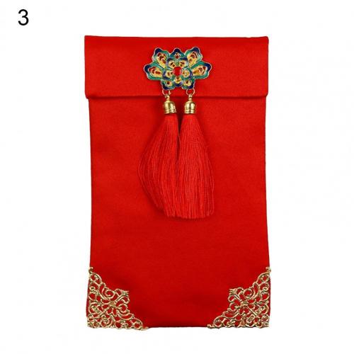 2025 Red Envelope Lucky Money Bag Texture Faux Silk Visiting Relatives New Year Red Envelope for Chinese Spring Festival HongBao