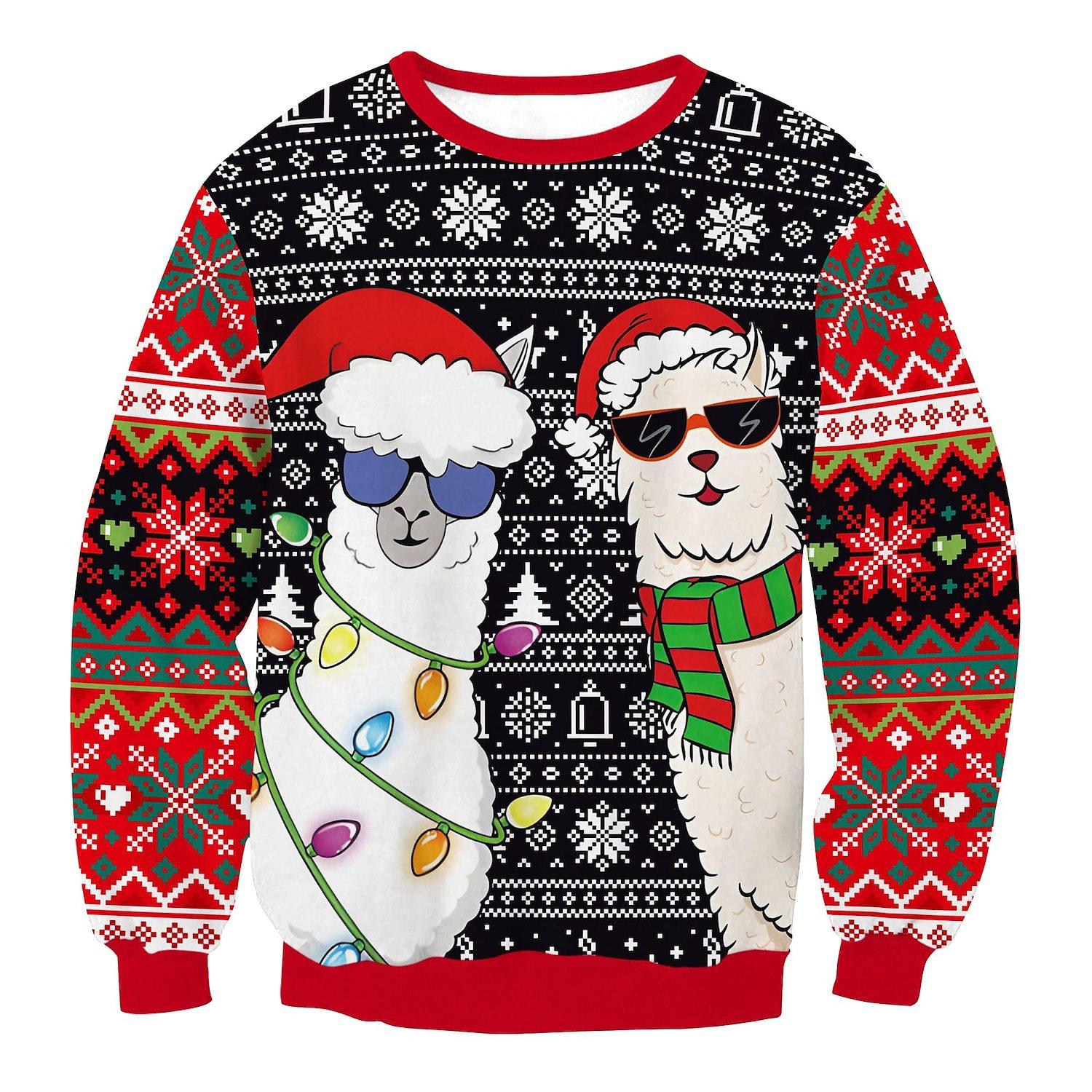 

Осенние 3D толстовки с принтом рождественских животных, модные, повседневные, спортивные, с длинным рукавом, унисекс для мужчин и женщин M