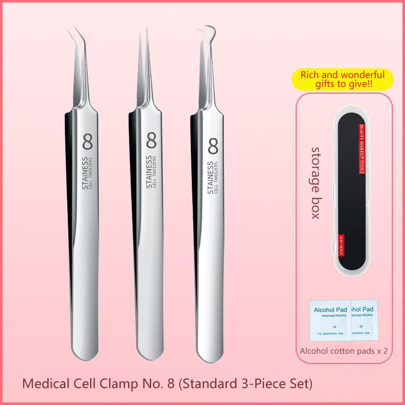 Ultra-Fine Cell Pimples Blackhead Clip Tweezers Beauty Salon Remover Acne Needle Blackhead Deep Cleaner Clip Face Skin Care Tool
