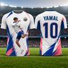 Naujas Lamine Yamal stiliaus vaikų futbolo marškinėlis, lengvas, kvėpuojantis, greitai džiūstantis sportinis marškinėlis jaunimui, treniruotėms ir kasdieniam dėvėjimui