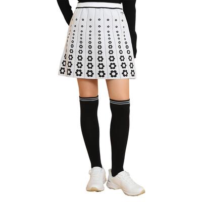 [Callaway] Women's Golf Knit Skirt (Flower Jacquard) / C24228206 / 1030_White (SizeL)