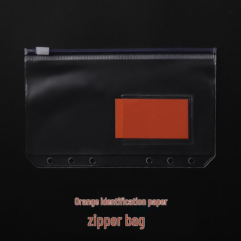 A5/A6 Multi-spec Transparent 6-Hole Zipper Loose-Leaf Notebook & Ticket Planner PVC Storage Bag
