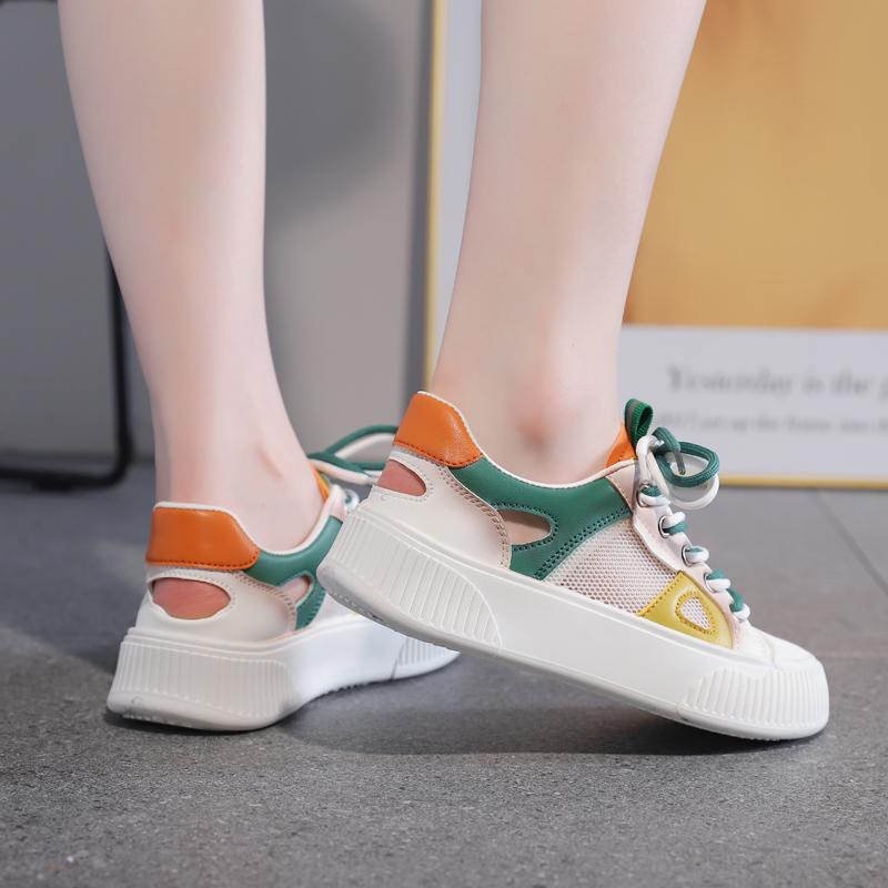 Lässige Vulkanisierte Sportschuhe für Damen Plateau Mischfarbe Atmungsaktive Lauf-Sneaker Luxus Damen Schuhe