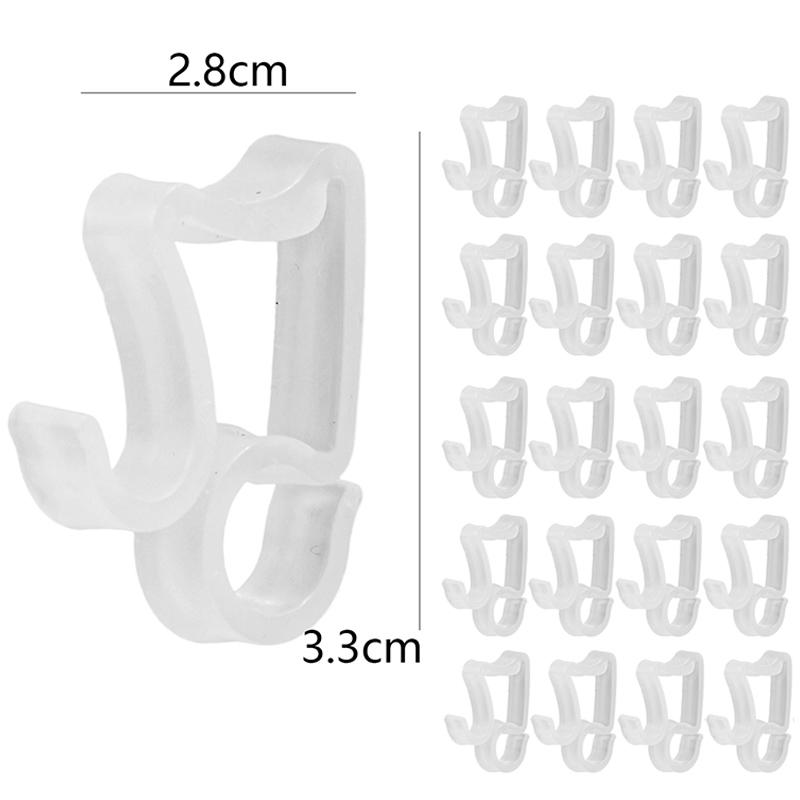 

Weatherproof Christmas Light Clip White Plastic Hook for Outdoor String Rope Cable Holder Christmas New Year Decoration Supplies 20PCS белый