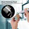 12pcs Cylindrical Wool Grinding Polishing Head Buffing Wheel 3mm Shank for Rotary Tool (3mm)