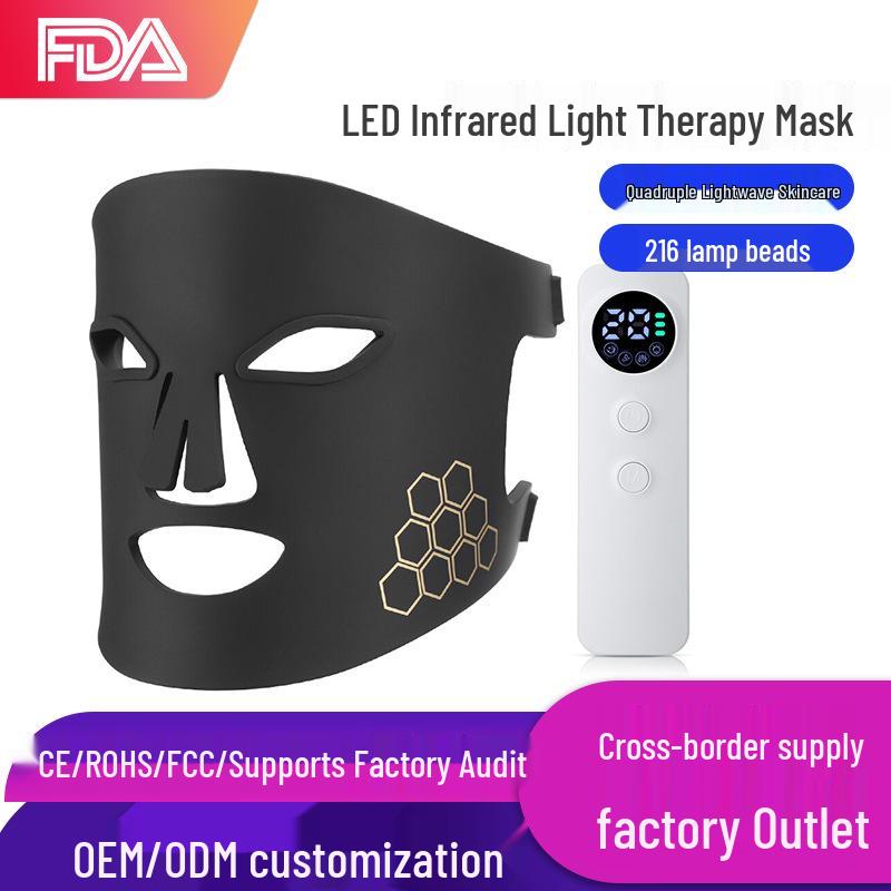 LED Photon Beauty Mask: Infrared & Blue Light Home Use Silicone Therapy Device LED Version
