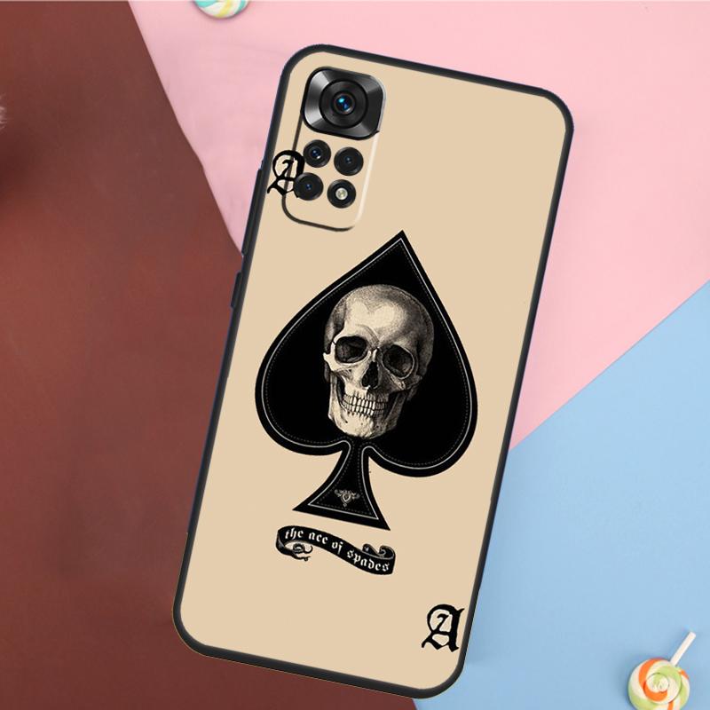 Ace of spades Poker Card Cover For Xiaomi Redmi Note 13 Pro 14 12 11 9 10 9S 10S 11S 12S Redmi 14C 10C 12C 13C Case