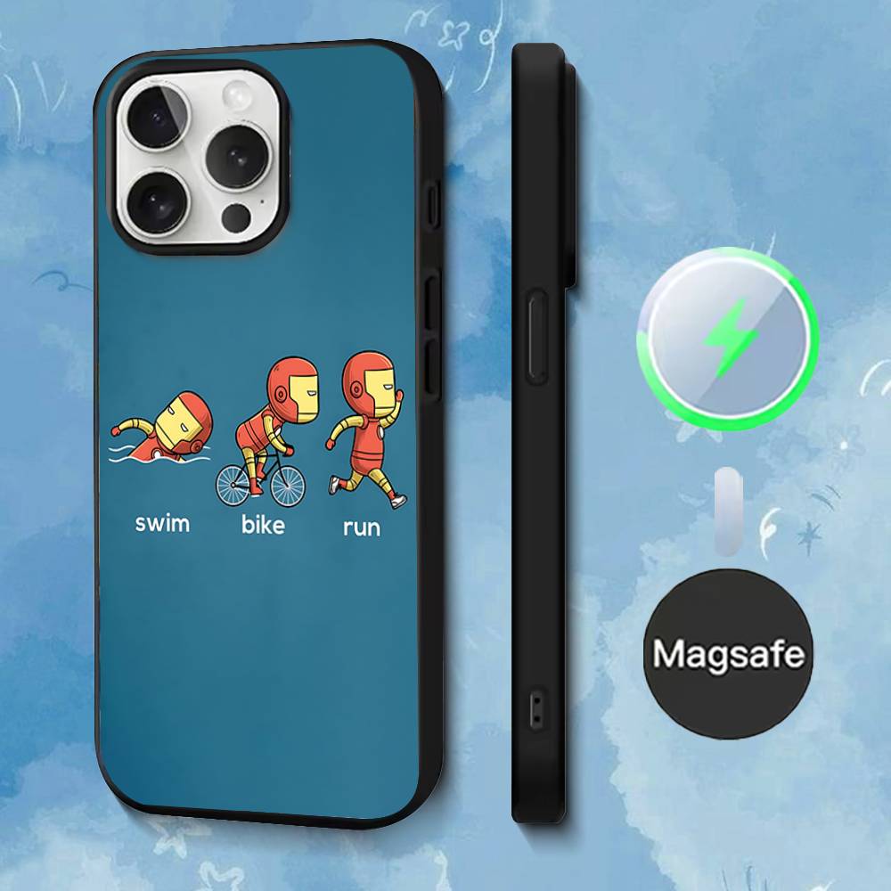 

Triathlon Phone Case For iPhone 17,16,15,14,13,12,11,Pro,Max,Plus,Mini,SE4,E Magnetic Magsafe Wireless Charging iPhone13