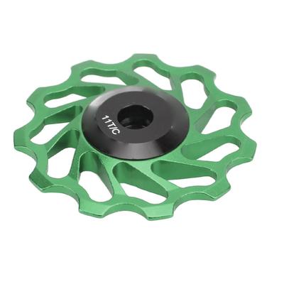 RISK Mountain Bike Rear Derailleur Pulley 11T Rear Jockey Wheel Guide Roller Tension Wheel with BearingGreen
