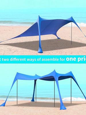 Portable Outdoor Sunshade Canopy: Beach Tent & Cooling Shelter for Camping & Fishing
