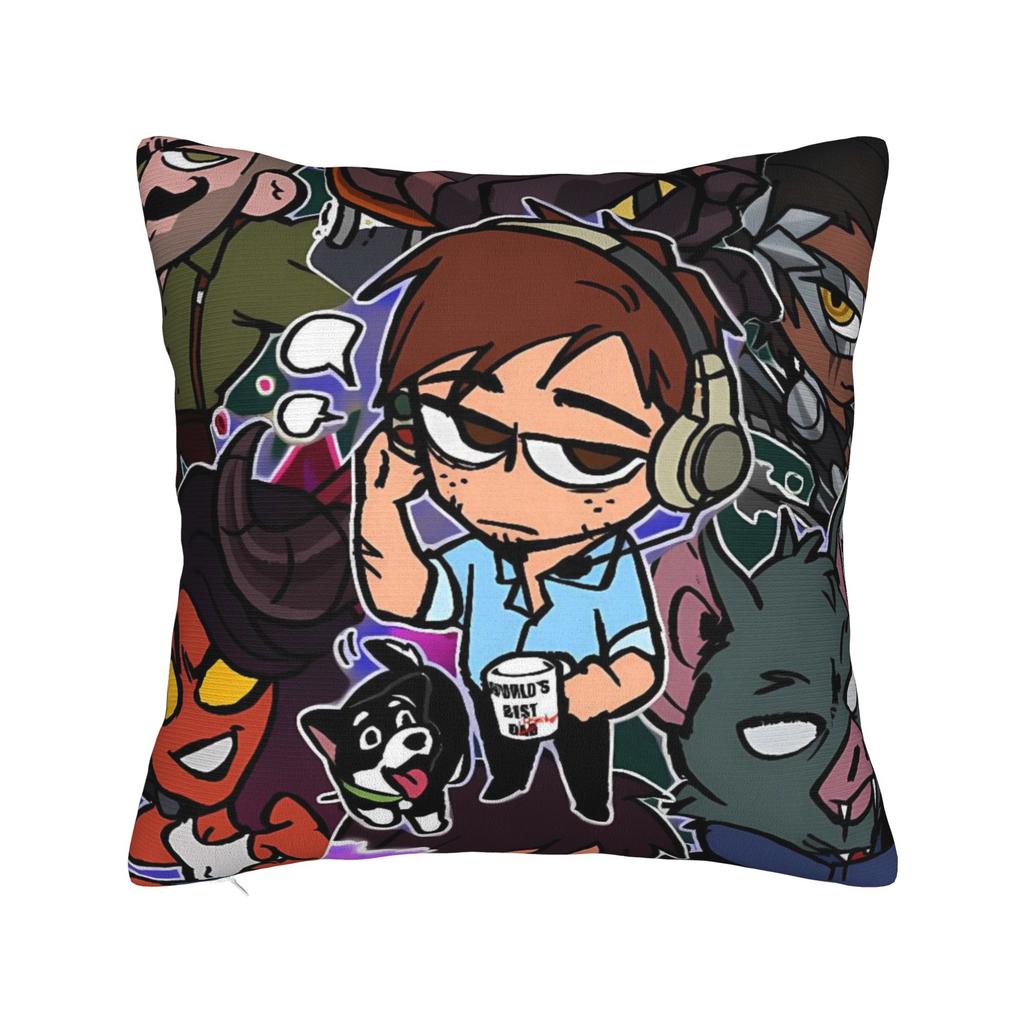 Dispatch Game Characters Pillow Case  Funny Pillow Cover Square Pillowcases For Living Room Sofa