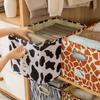 Bedroom Retro Solid Color Storage Box Fabric Printing Animal Pattern Clothing Storage Box Drawer Storage Box