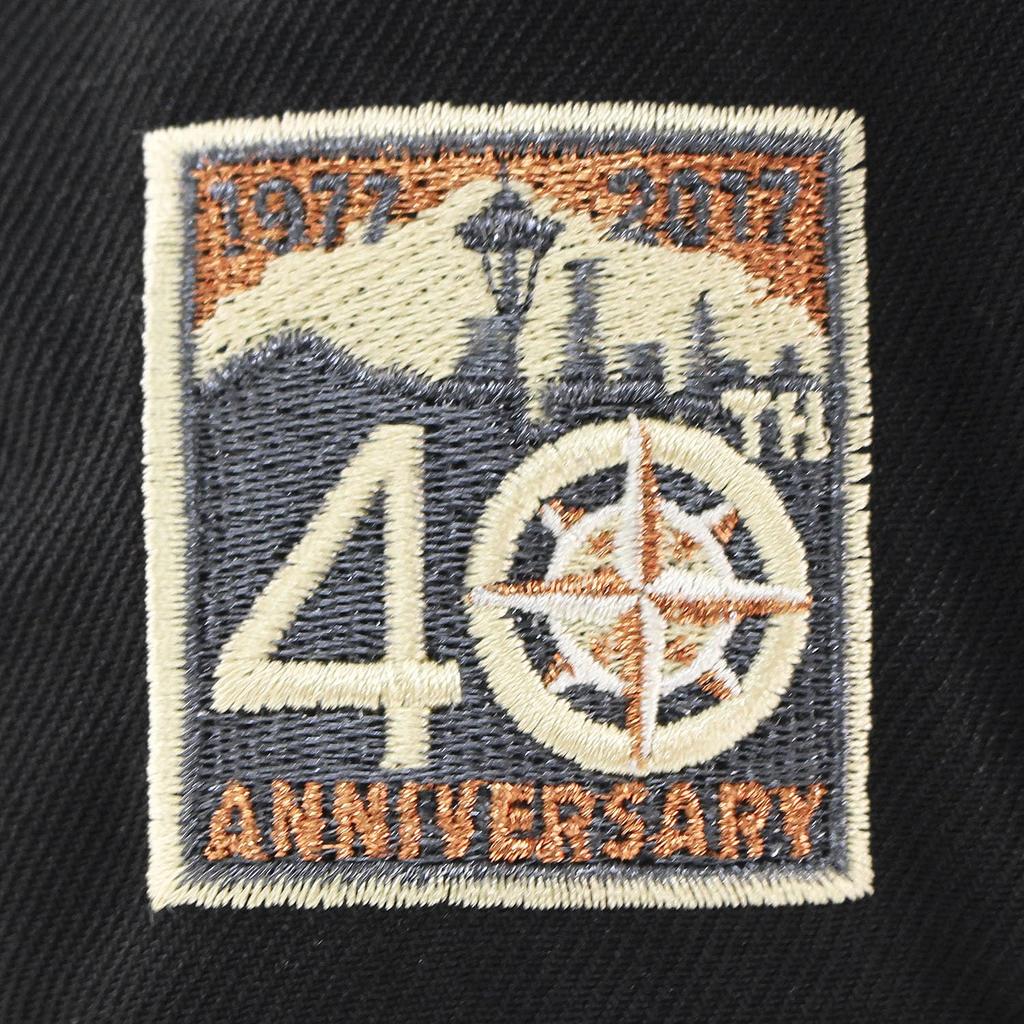 New Era 9FORTY Snapback Cap 940 Colored Side Patch Mariners S (EU/AU Exclusive) MLB, MiLB, NFL, NBA, Brim, (Seattle (40th Black)) [Used]