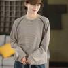 Women's Retro Striped Stitching Layered T-Shirt - Artistic Autumn/Winter Casualwear