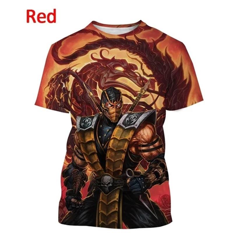 Fighting Game Mortal Kombat T Shirt For Men Cool Short Sleeve Tee Tops Fashion Casual Oversized Streetwear Tshirt Ropa Hombre