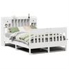 Solid Wood Bed Without Mattress White 140 X 190 Cm Pine Wood