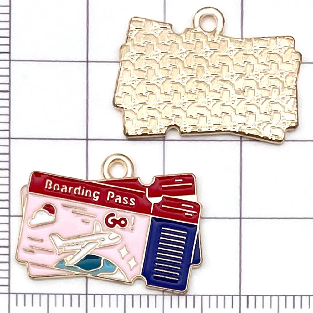 Colorful Enamel Cartoon Beach Charms for DIY Jewelry - Summer Travel Style, Set of 10