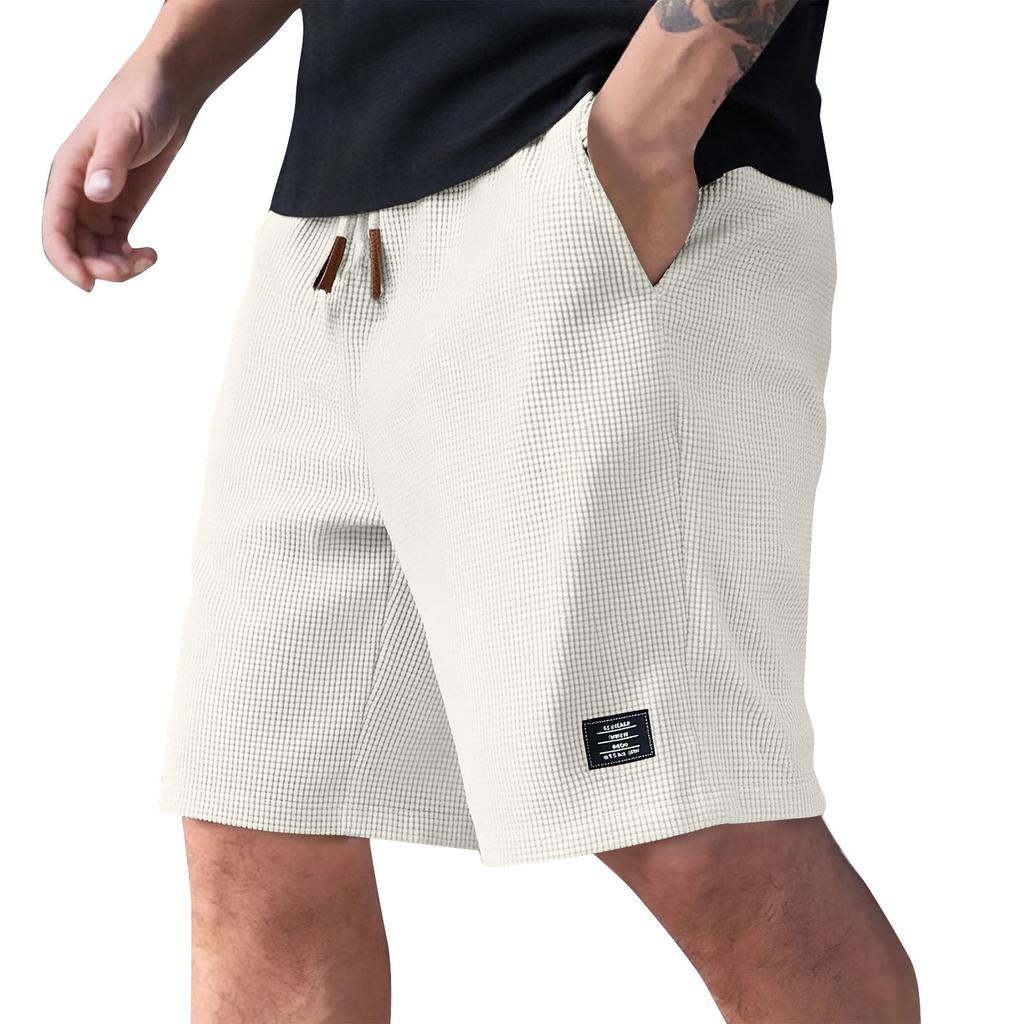 Men's Summer Casual Shorts Men's Fashion Sports Textured Shorts