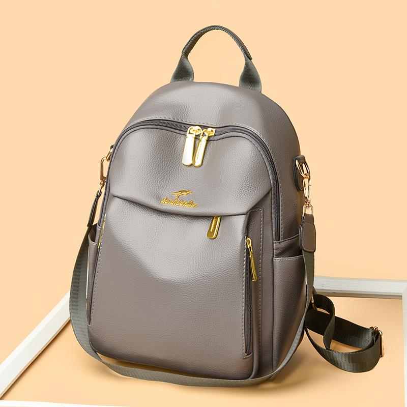 Women's PU Backpack Durable Shoulder Bag Large Capacity Travel Backpack