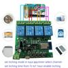 WiFi Wireless Smart Self-Lock Momentary Interlock Relay Switch,DIY WiFi App Bluetooth Remote Garage Door Opener Controller (4ch)