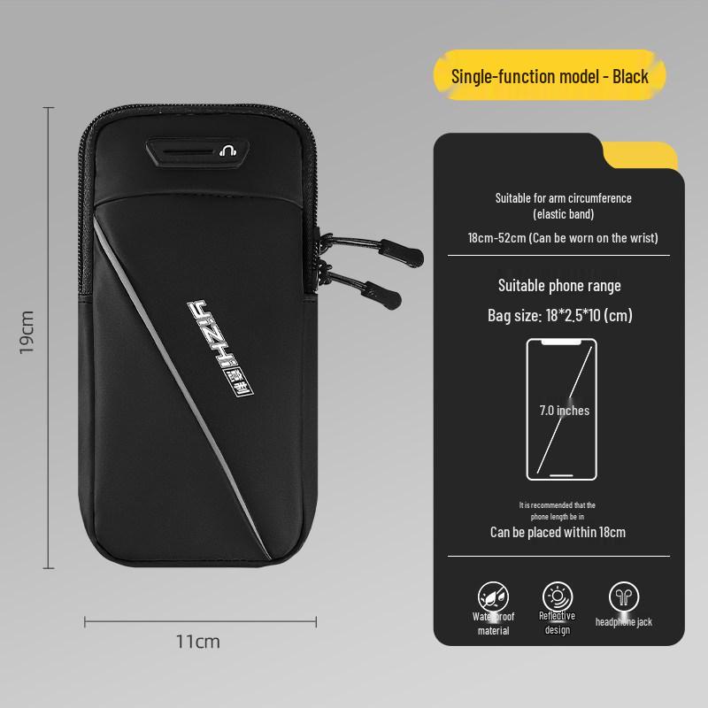 Waterproof Sports Armband for Phones - Thin Fitness Sleeve & Wrist Bag for Men and Women