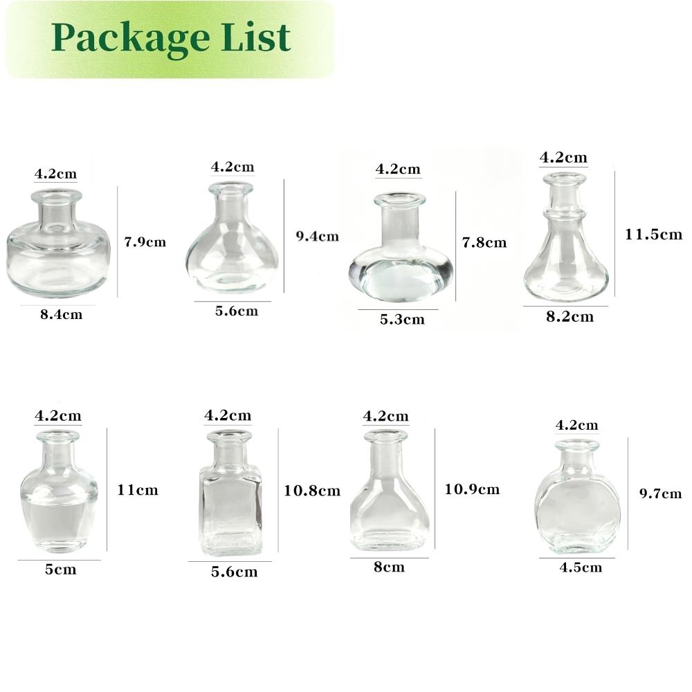 European Style Colored Glass Vase Water Nourishing Green Plants Flower Arrangements Desktop Ornaments Home Decoration