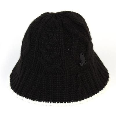 Universal Chemistry Edge Twist Black Knit Bucket Hat Knit
