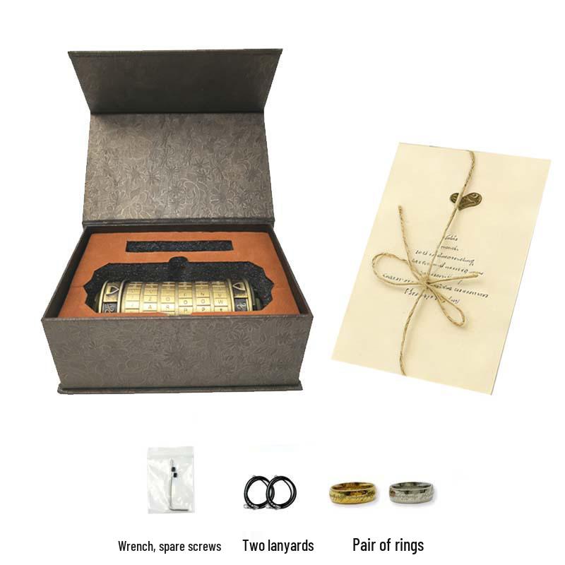 Cerradura de Combinación de Bronce El Código Da Vinci - Regalo Retro de San Valentín para Novia