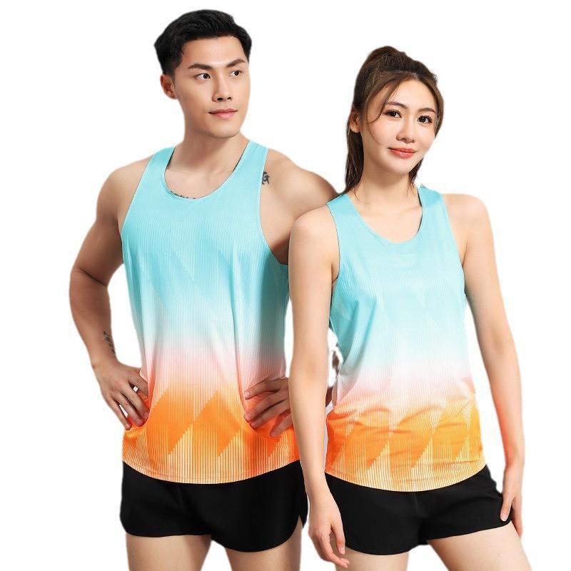 Track Running Training Suit Men Women Marathon Sprint Quick Dry Athletic Jersey Set