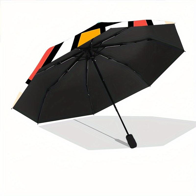 1pc Heart Folding Umbrella , 8 Ribs Casual Durable Lightweight Portable Travelling Umbrella For Men & Women Yy250728116