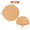 VOFUN-Natural Cork Coasters With Round 96Pc Set With Metal Holder Storage Caddy – 1/5Inch Thick, Absorbent