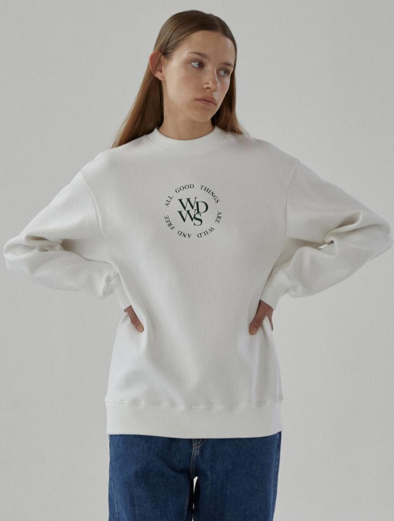 Waildeuwogseu Wdws Circle Sweatshirt_White