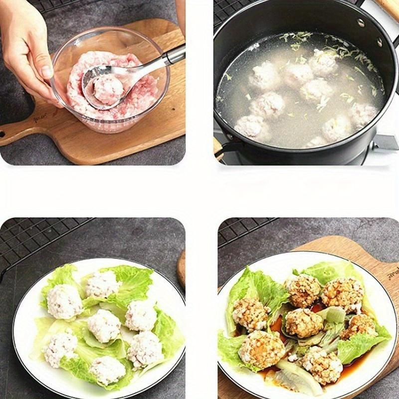 1PC Stainless Steel Meatball Maker Spoon Stainless Steel Non-Stick Creative Meatball Maker Cooking Tools Kitchen Gadgets and Accessories