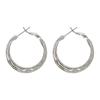 INS-style Minimalist Silver Needle, Versatile Plain Ear Hoop, Light Luxury Metal Round Hoop Earrings, High-end Ear Jewelry