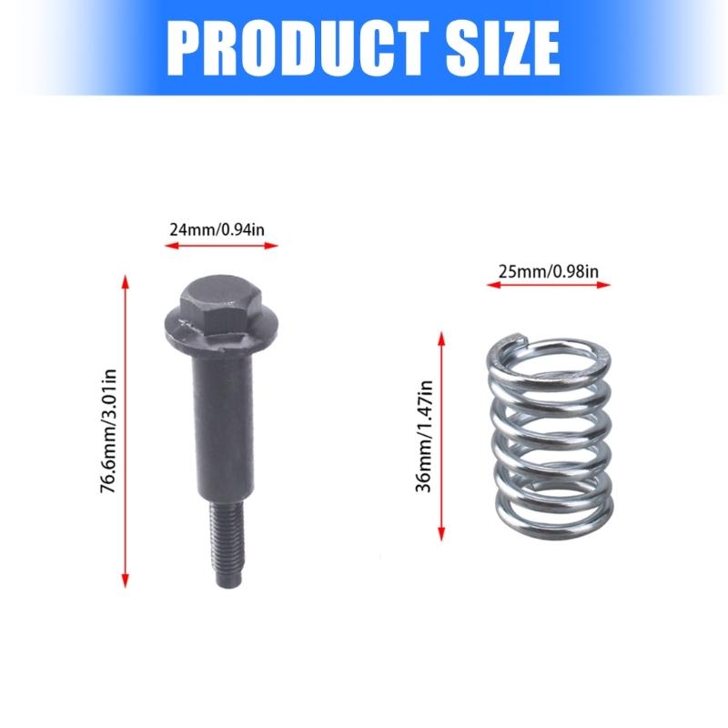 Høystyrke Eksosbolter og Muttersett Inkluderer Bolter med Gjengetapp, Fjærer og Muttere Jern Eksosflens Boltesett for Walker 35129