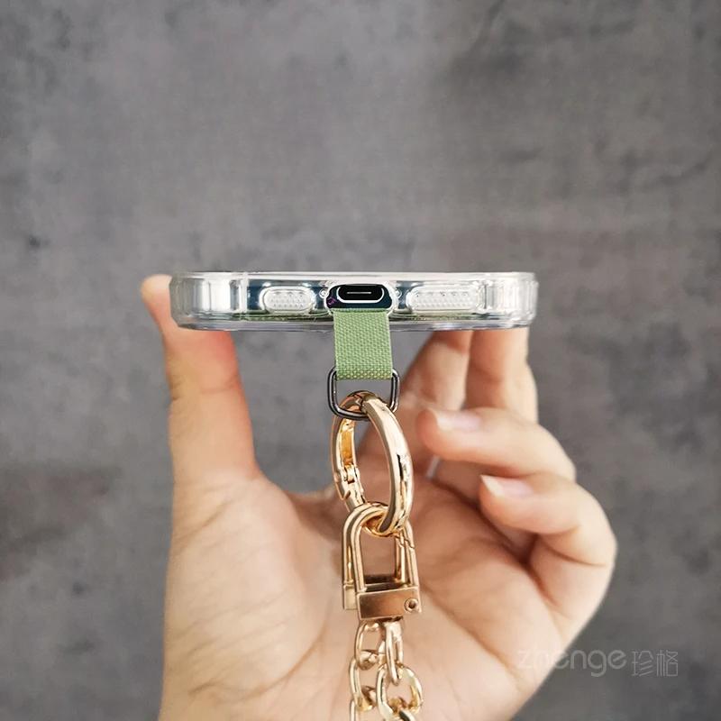 Cross Scarf Chain Lanyard Cross-body Lanyard Metal Chain Clip Mobile Phone Case Universal Lanyard Mobile Phone Phone Pendant