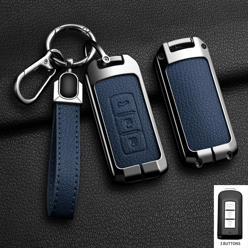 Alloy Car Key Cover Case Holder for Mitsubishi Outlander L200 ASX EVO Lancer Pajero Eclipse Cross Attrage Mirage L400 Shell